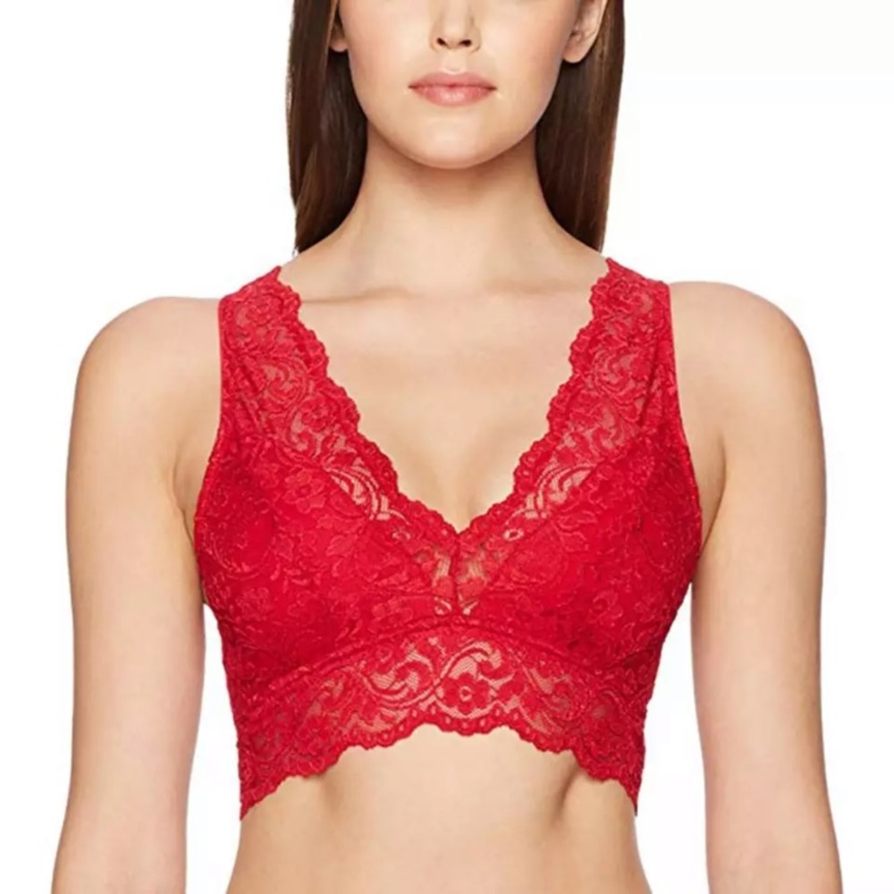 New! Red Lace Bralette - Picture 1 of 7